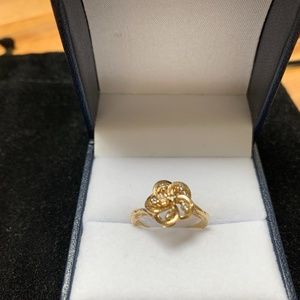 Gold and diamond ring